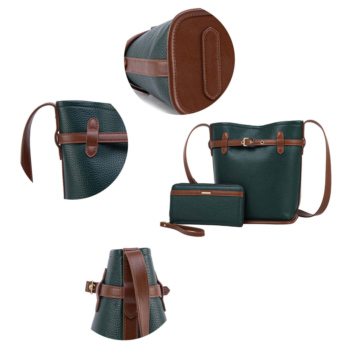 MKF Collection Odette 2-Piece Bucket Bag &amp; Wallet by Mia K