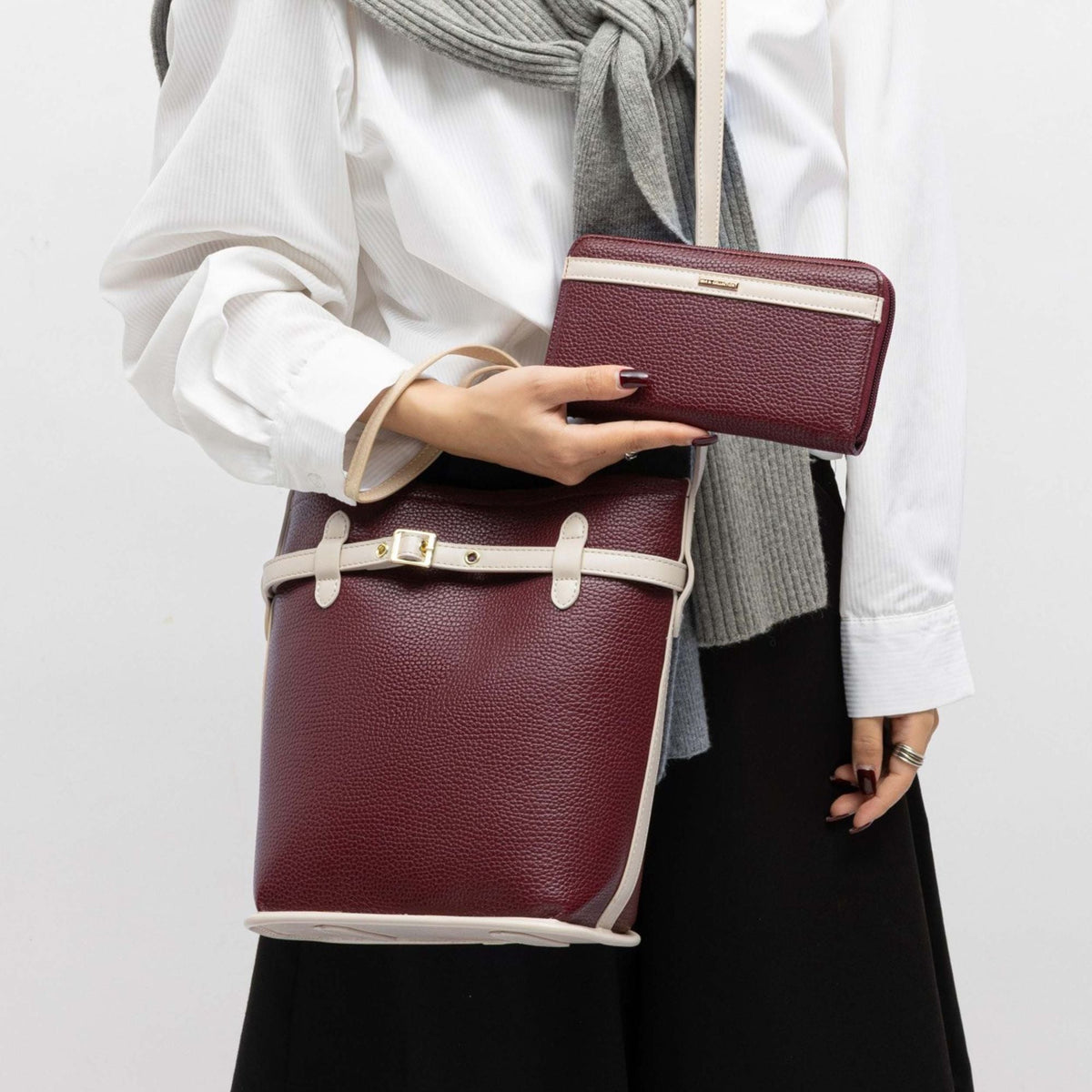 MKF Collection Odette 2-Piece Bucket Bag &amp; Wallet by Mia K