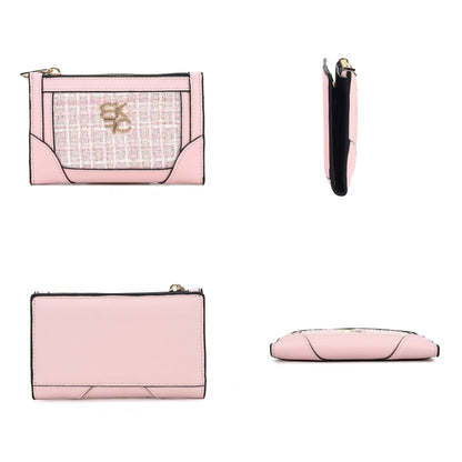 MKF Collection Sonnet Bi-Fold Wallet with Zip Coin Pocket for Women by Mia K