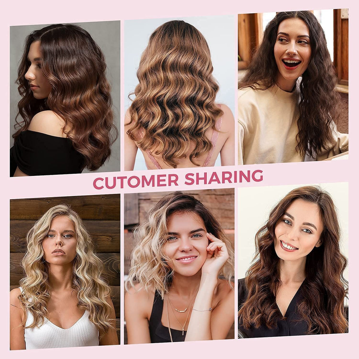 Hair Waver Iron Beach Waver Wand Hair Crimper Hair Waver Barrel Curling Iron 1 Inch PTC Heater Auto Shut-Off Adjustable Easy Shap Long Lasting Heat Dual Voltage