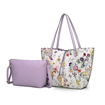 MKF Collection Danielle Reversible Shopper Tote Bag Crossbody Pouch by Mia K