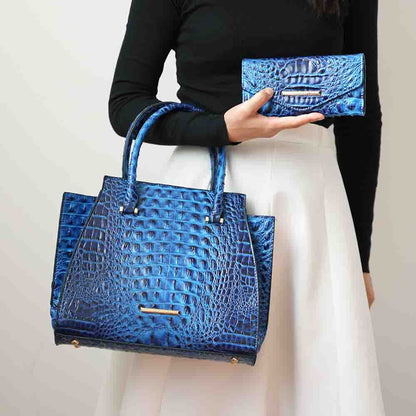 MKF Collection Viridiana Luxe Croc-Embossed Tote Bag Elegant and Versatile Handbag by Mia K