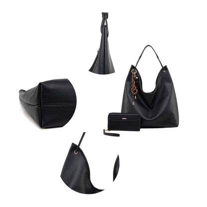 MKF Collection Eloa Hobo Bag with Wallet- 2-piece set by Mia K