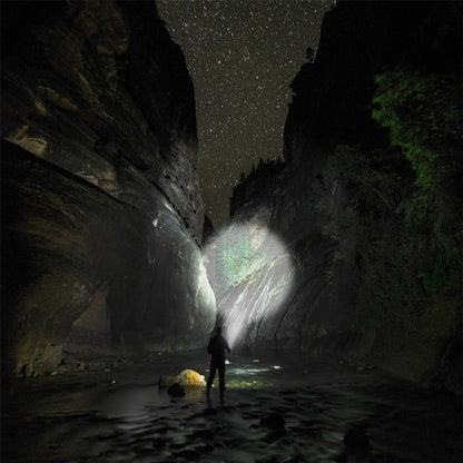 Dual Power LED Flashlight With Pure Beam Slide Focus Waterproof Rechargeable LED USB Telescopic Zoom Portable Flashlight For Night Lighting Night Riding Camping High-Powered Flash Lights