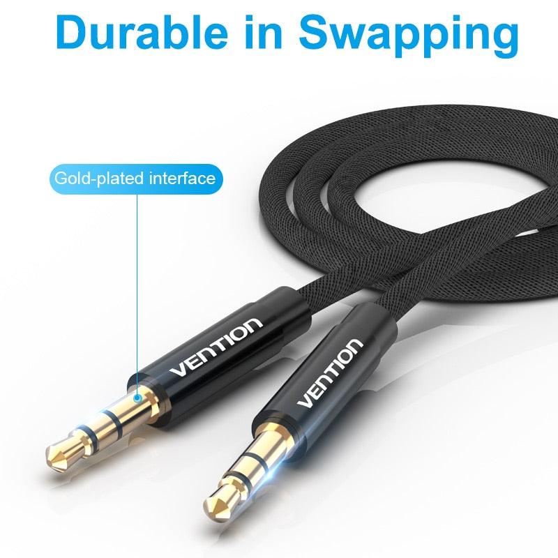 Durable 3.5mm Audio Aux Cable Jack For Speaker Headphone Car Audio Mobile Phones