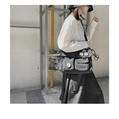 Durable Canvas Diagonal Cross Bag Youth Fashion And Casual Version Ladies Large Capacity Shoulder Bag For Women And Girls