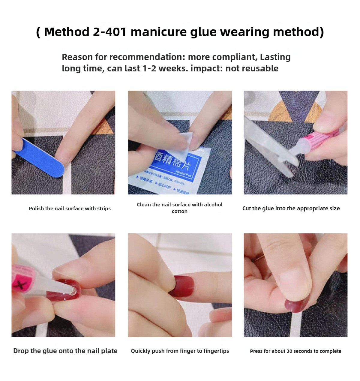 0962- Handmade press on nails fake nails removable