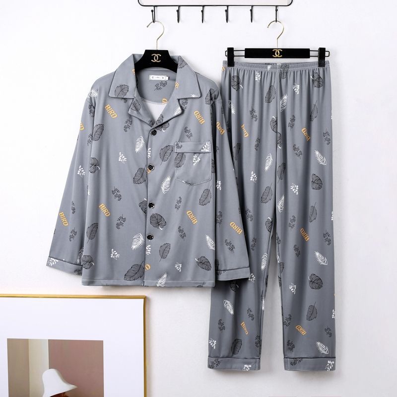 Mens Minimalist Long Sleeve Loungewear Pajamas