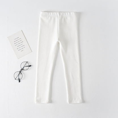 Basic Cotton-spandex Girls Leggings