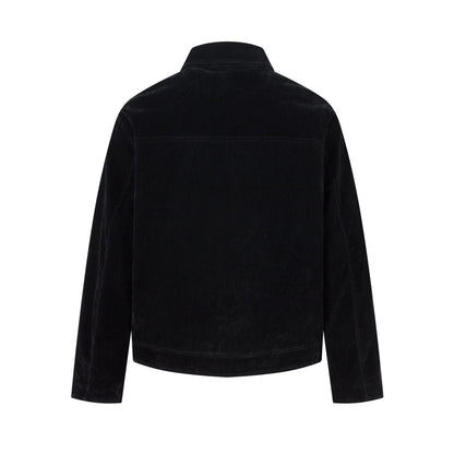 Deconstructed Jacket Design Mens Cropped Relaxed-fit Casual Outerwear