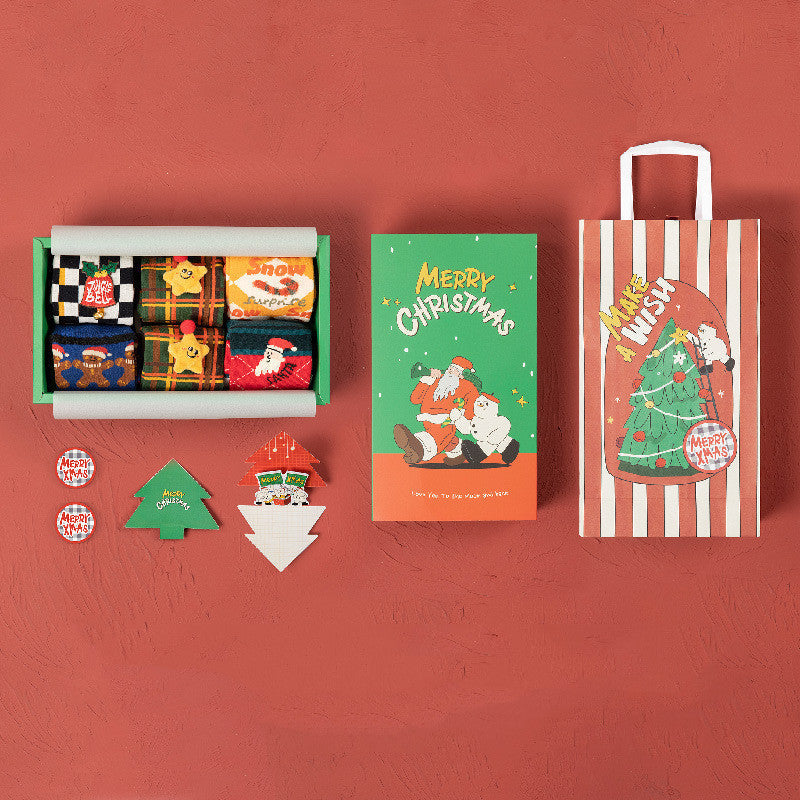 Christmas Gift Box Couple Socks