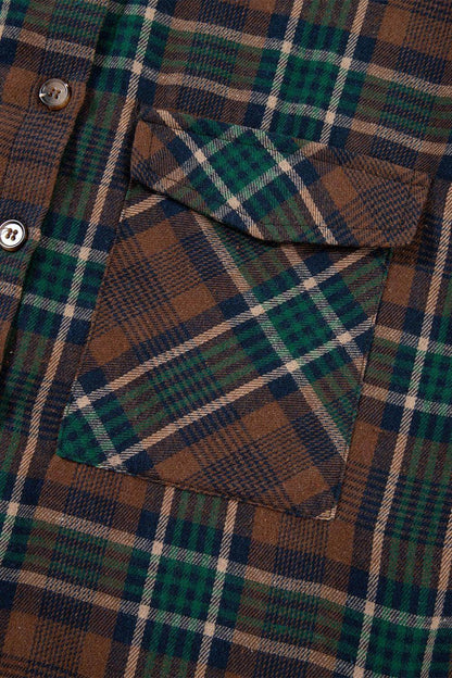 Plaid Button Up Long Sleeve Jacket for Women Stylish Fit
