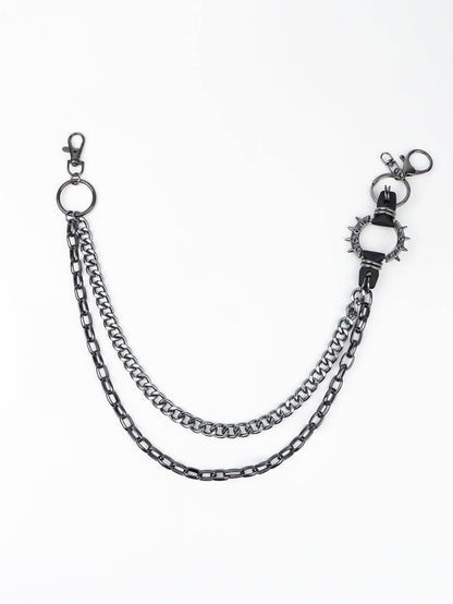 Punk Aluminium Chain Belt For Unique Fashion Statement