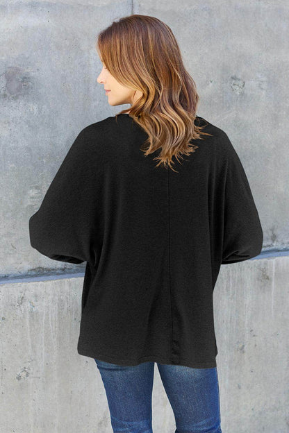 Double Take Full Size Round Neck Long Sleeve T-Shirt for Women