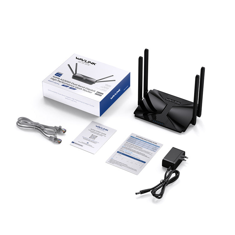 AX3000 Dual-Band Gigabit Mesh Wireless Wi-Fi 6 Router With 5dBi High-Gain Four-Antenna Design
