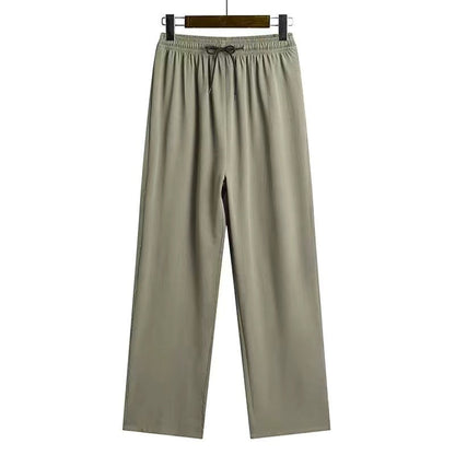 Traditional Chinese Knot Buttons Solid-color Design Trousers