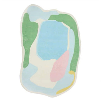 Bedside Rug Mat Home Use Cream Style Floor Mat