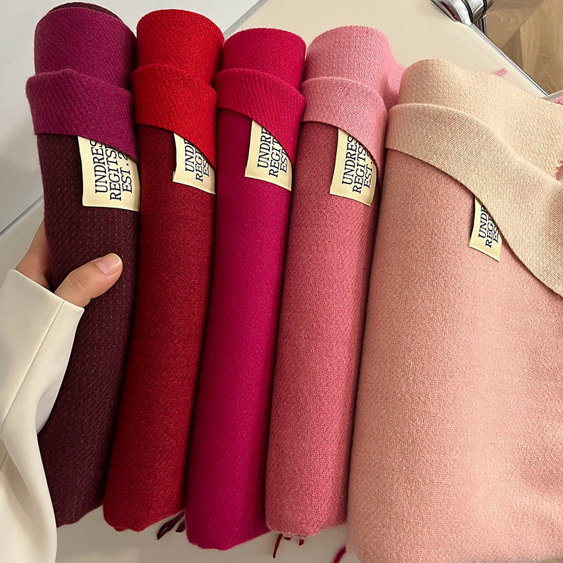 Double-sided Artificial Cashmere Scarf Women&