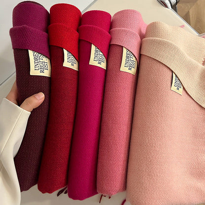Double-sided Artificial Cashmere Scarf Women&