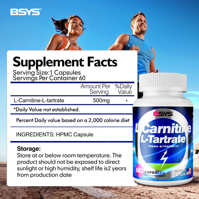 BSYS L-Carnitine L-Tartrate 60&