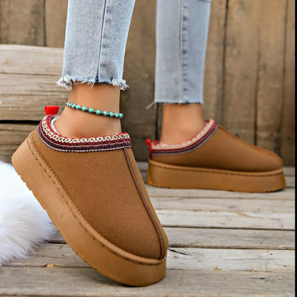 Plush Lined Platform Ankle Boots