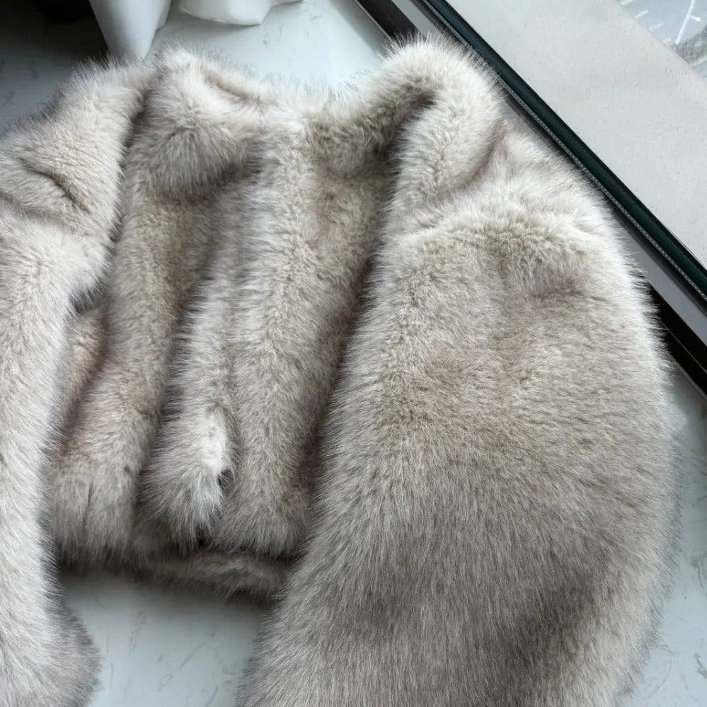 Fur Coat Short Tokas Fur Casual Women&