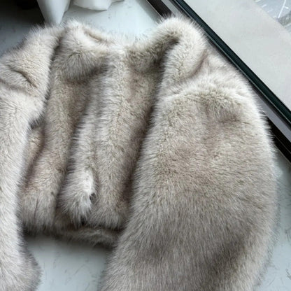 Fur Coat Short Tokas Fur Casual Women&