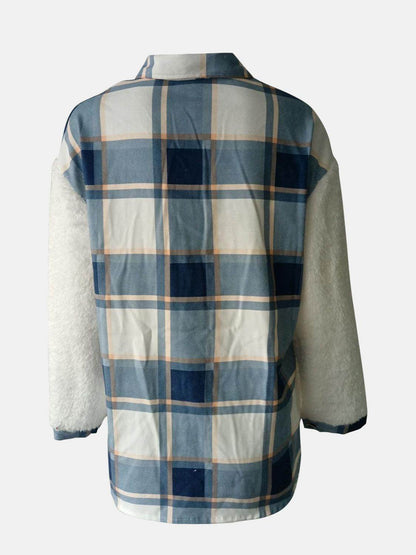 Fuzzy Button Up Long Sleeve Jacket for Cozy Style