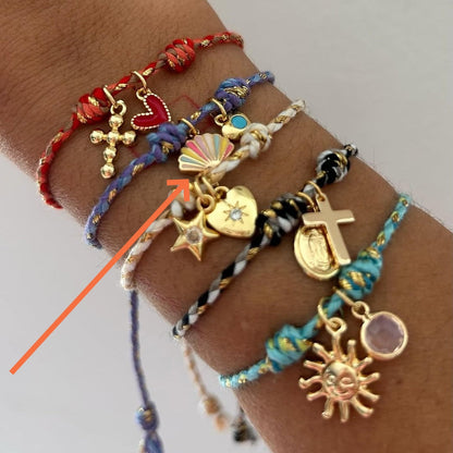 Multilayer Stacked Bracelet Womens Stretchy Beach Bracelet