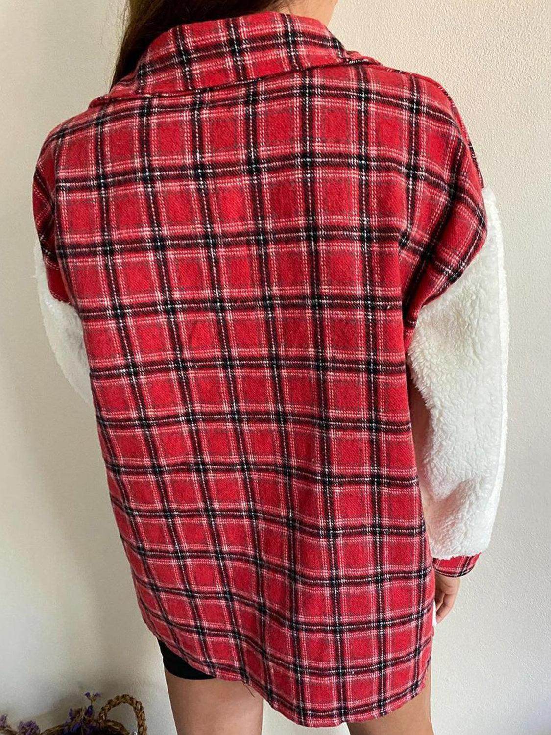 Fuzzy Button Up Long Sleeve Jacket for Cozy Style