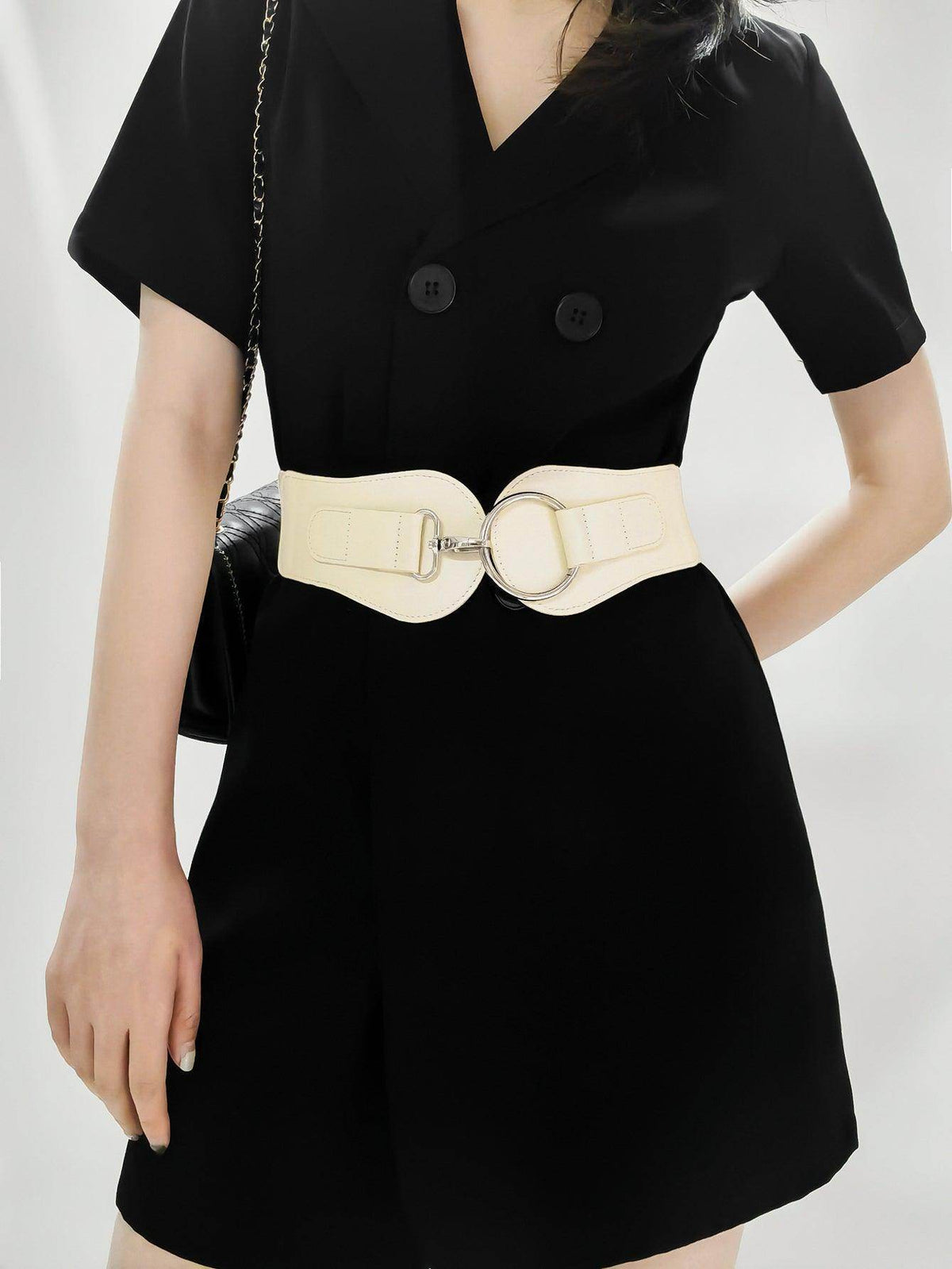PU Elastic Wide Belt for Comfortable Fashion Fit