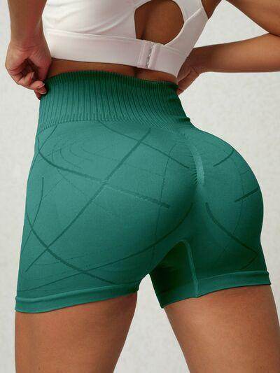 High Waist Active Shorts for Women with Stretch Fabric