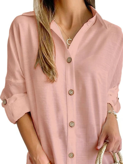 Button Down Long Sleeve Shirt Dress