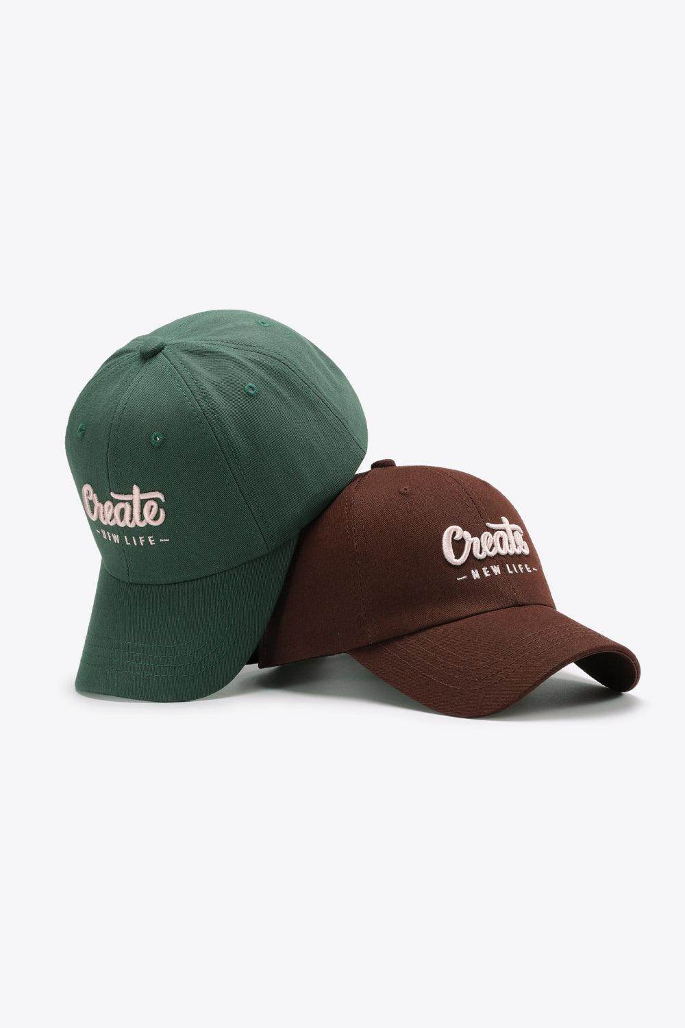 CREATE NEW LIFE Adjustable Cotton Baseball Cap for All Sizes