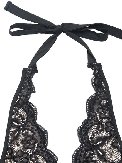 Lace Halter Neck Bodysuit