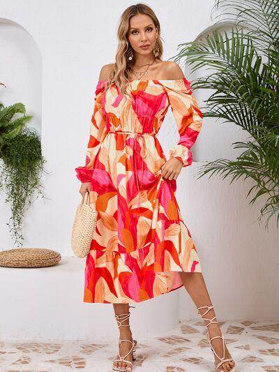 Stylish Printed Long Sleeve Midi Dress for All Occasions