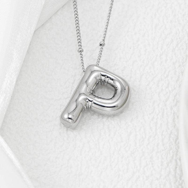 Copper Bubble Letter Pendant Necklace for Stylish Personalization