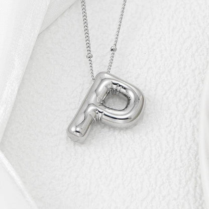 Copper Bubble Letter Pendant Necklace for Stylish Personalization