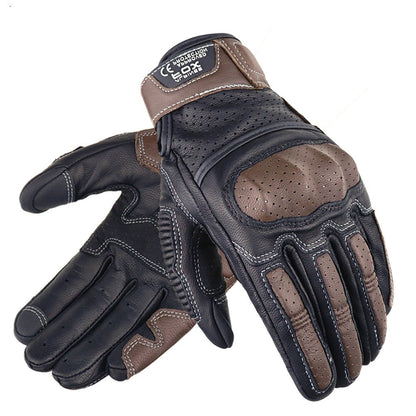 Breathable Touch Screen Motorcycle Riding Leather Gloves Men&