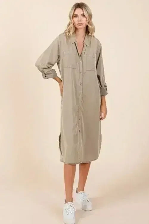 Classic Button Down Shirt Dress – Timeless &amp; Versatile | Femstylo