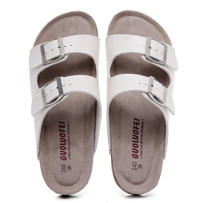 Sandals And Slippers With Double Buckle