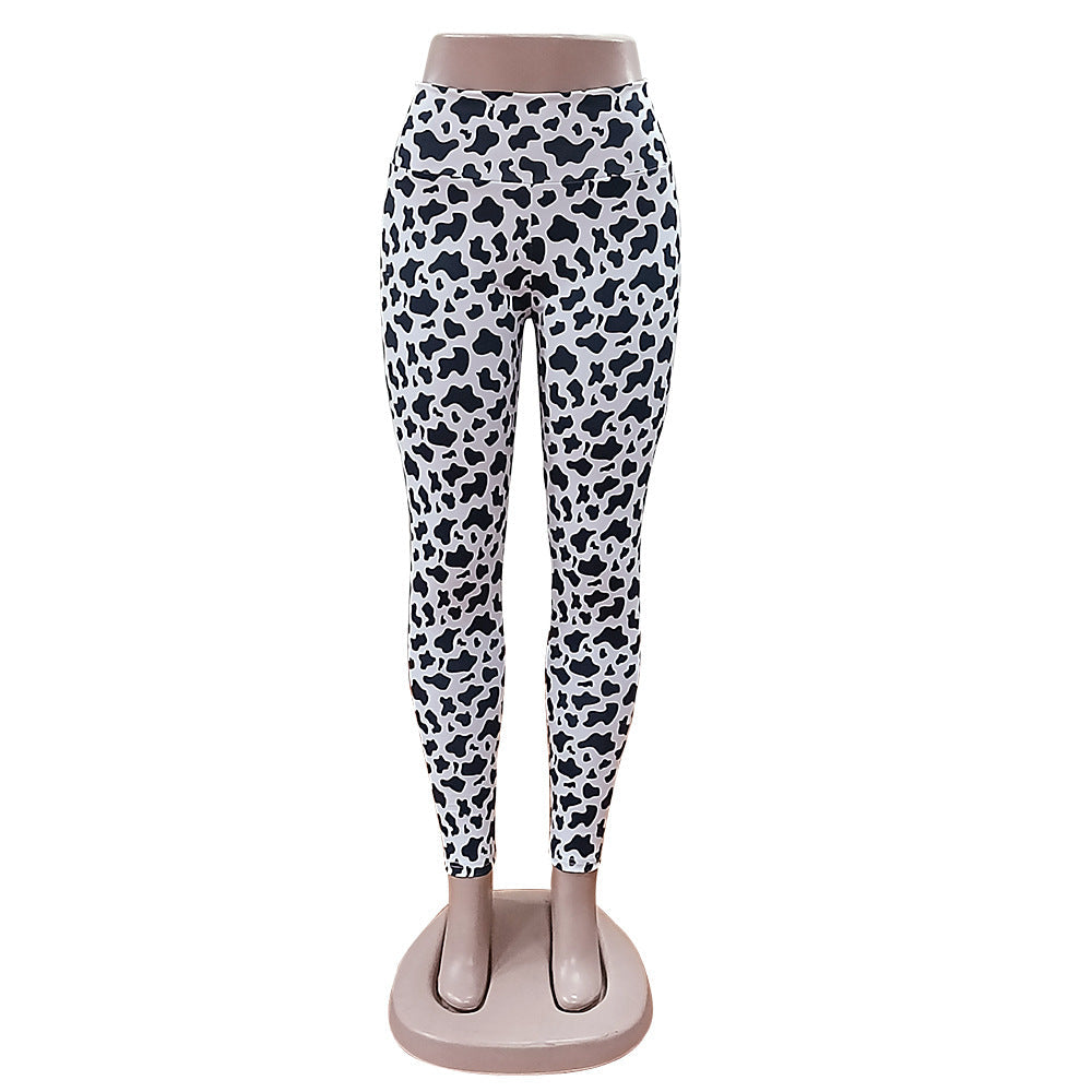 Cows Pattern Yoga Workout Pants Women