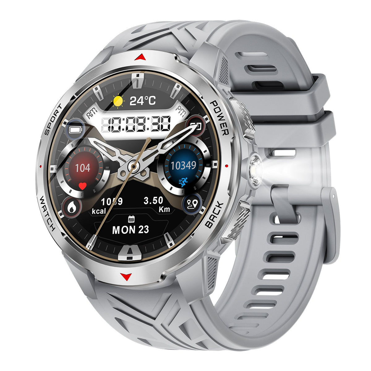Smart Watch Compass Flashlight Large Battery Sports Record