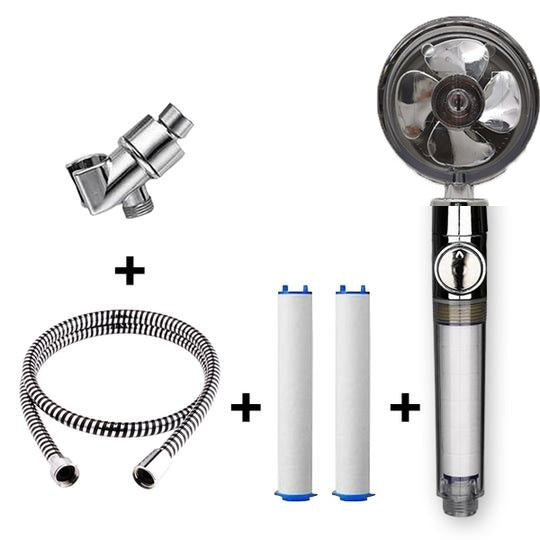 Turbo Propeller Shower Head Handheld High Pressure