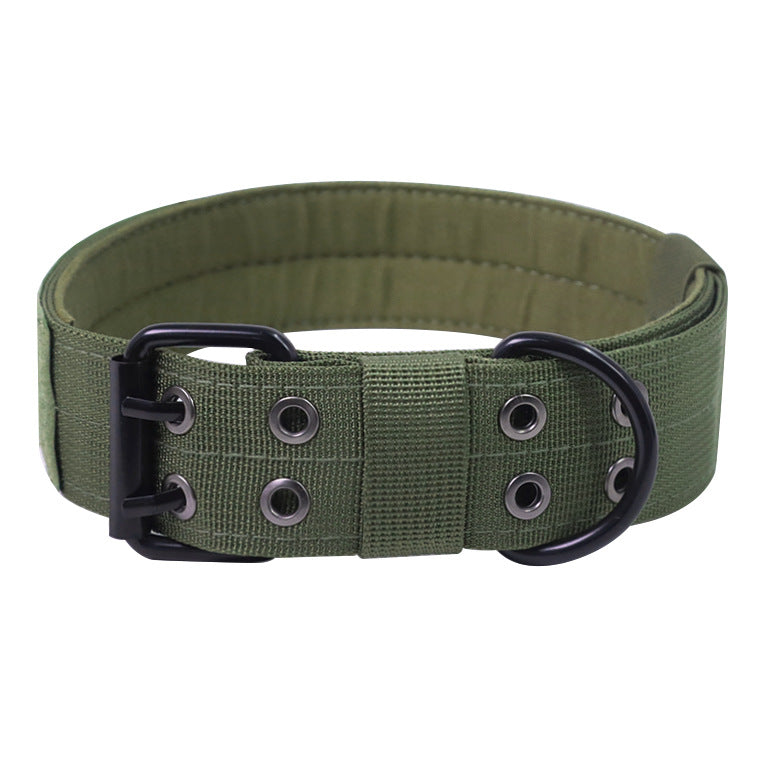 OneTigris Military Adjustable Dog Collar With Metal D Ring &amp; Buckle