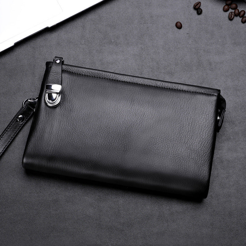 Cowhide Korean-style Casual Large-capacity Clutch Bag