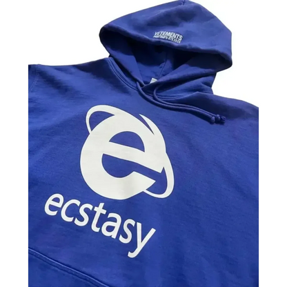 Ecstasy Print Oversized Hoodie - Harajuku Streetwear Pullover for Men &amp; Women