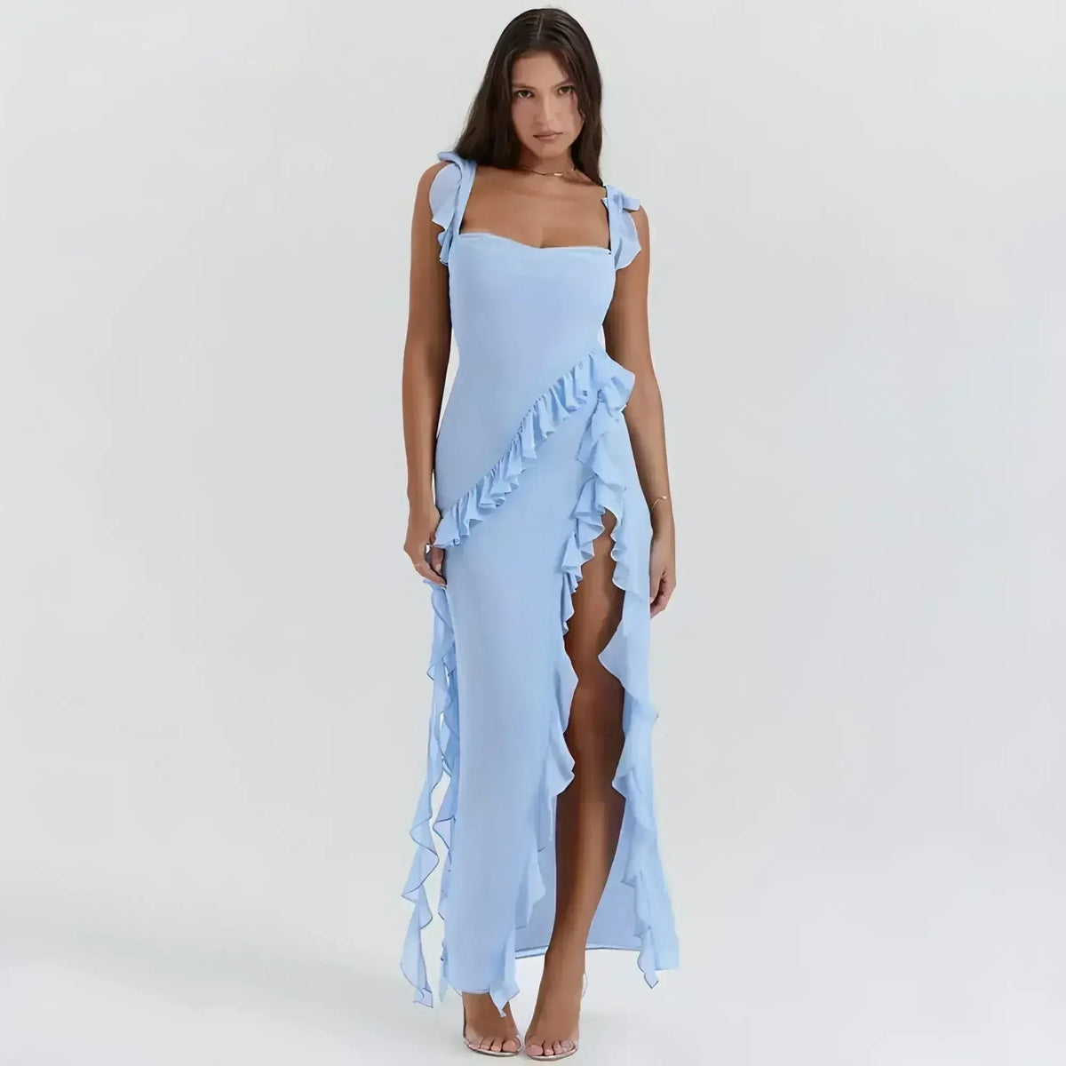 Female Summer Fashionable Stringy Selvedge Stitching Temperament Dress