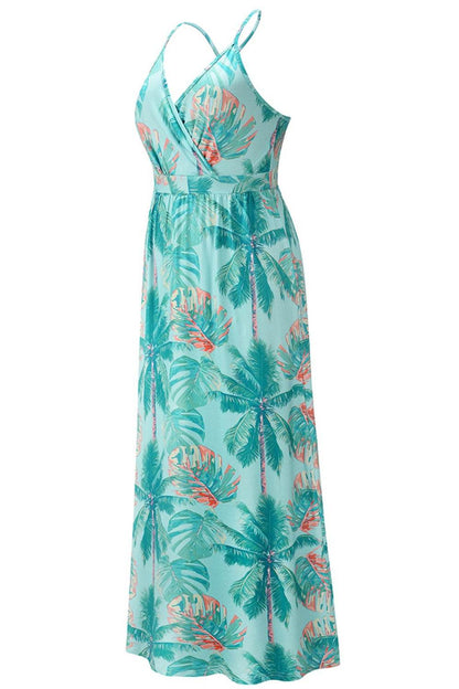 Crisscross Printed Surplice Cami Dress For Women