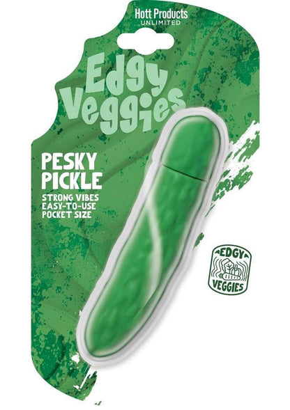 Edgy Veggies Pesky Pickle Rechargeable Silicone Vibrator